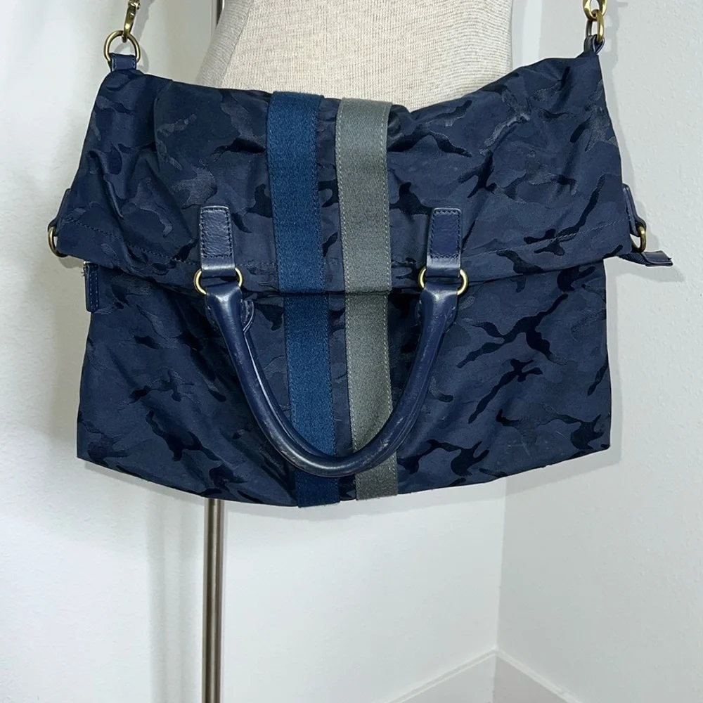 Mark & Graham Camo Foldover Messenger Bag Tote